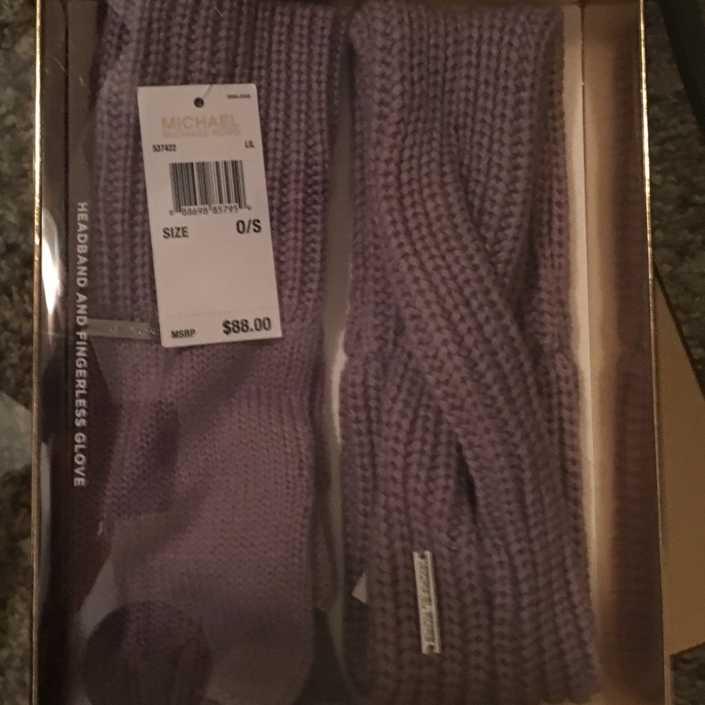 Michael Kors Fingerless Gloves&Headband Set